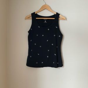 🍄 2/12$  Black tank top  like new Camisole noire - M - Reitmans